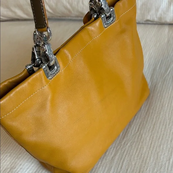 Brighton Jodi Reversible Mustard Yellow and floral Bag - Picture 6 of 9